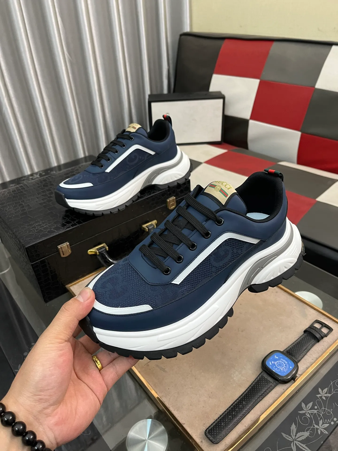 Men's Men's Shoes💰458⌚️⌚️[GUCCI] Gucci men's casual shoes are absolutely popular🔥The ultimate matching item for trendy men! The charm of super texture is irresistible, the main recommendation, the flower leather color is bright! The upper is made of high-quality cowhide with branded fabrics, pigskin lining for the feet, and wear-resistant rubber sole, which is noble and elegant! Extremely comfortable🎁🎁You can be as handsome as you want💪 38-443️⃣colors available